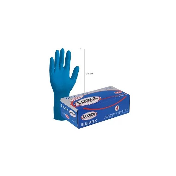 Guanti lattice spessorato - Taglia da S a XL conf.50pz - Cod: Latex/Blu